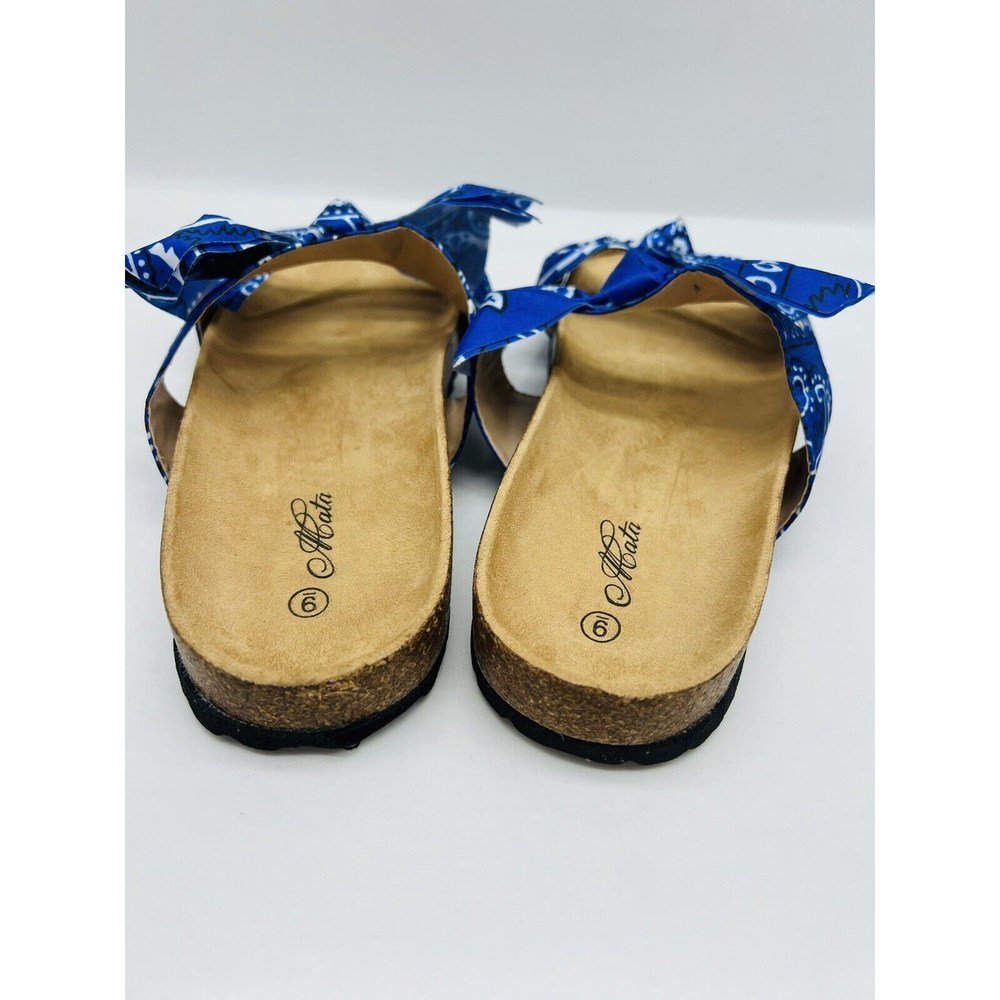 MATA Shoes Women's Bandana Broadwalk Sandal - Blue US 9 #T-13 - Picture 4 of 7